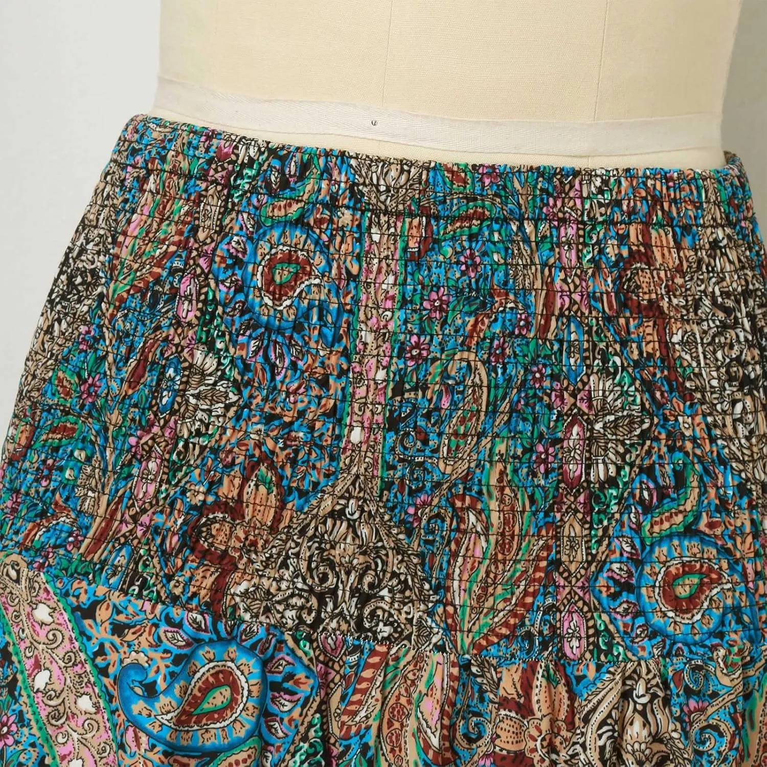 Long Skirts for Women Summer Bohemian Lace Up Floral Print Flowy Long Skirt Beach Casual Maxi Skorts Vacation