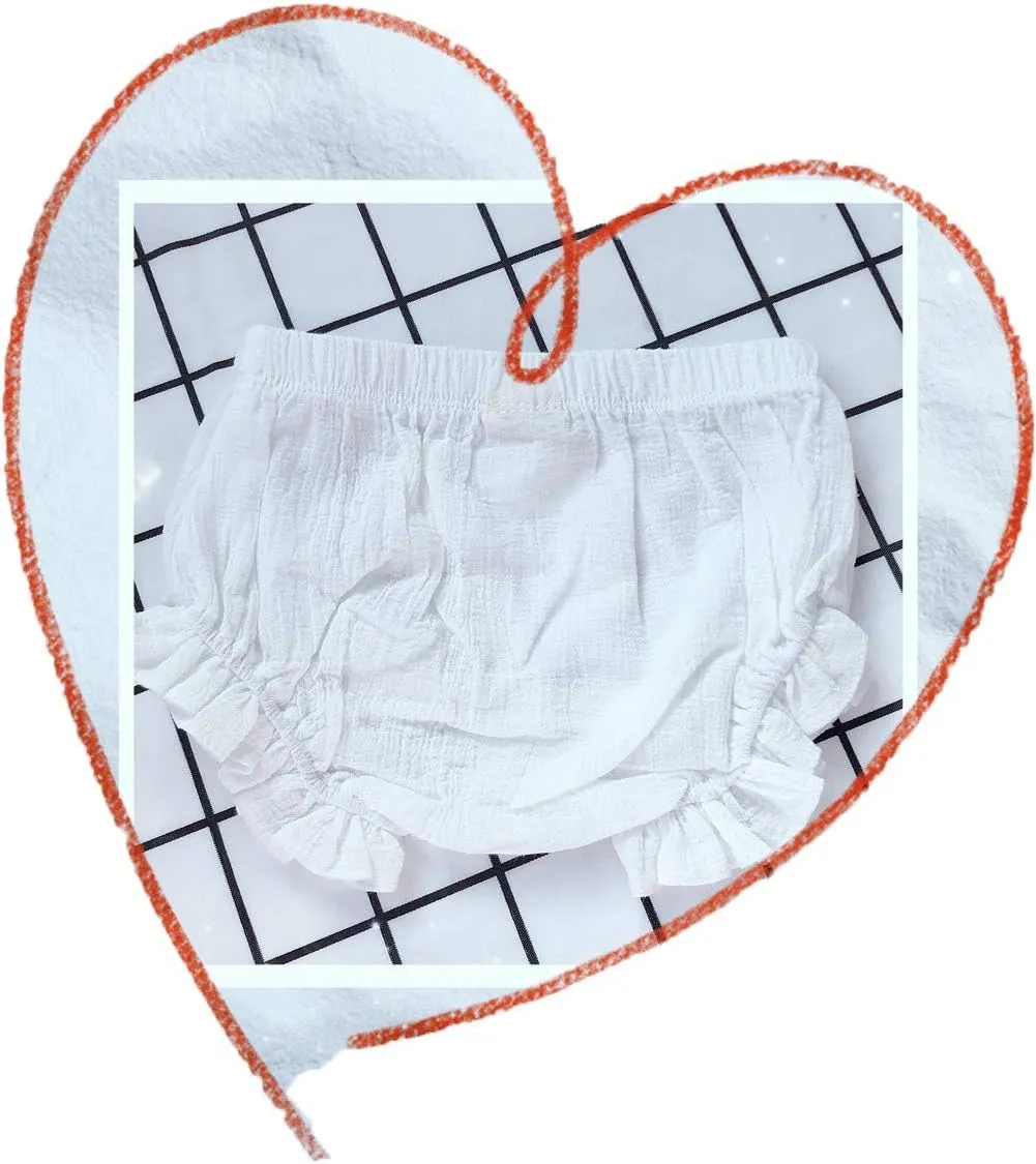 LOOLY Baby Bloomers Unisex Baby Girls Boys Cotton Linen Blend Shorts