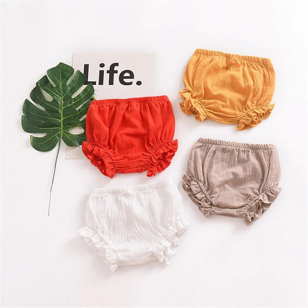 LOOLY Baby Bloomers Unisex Baby Girls Boys Cotton Linen Blend Shorts