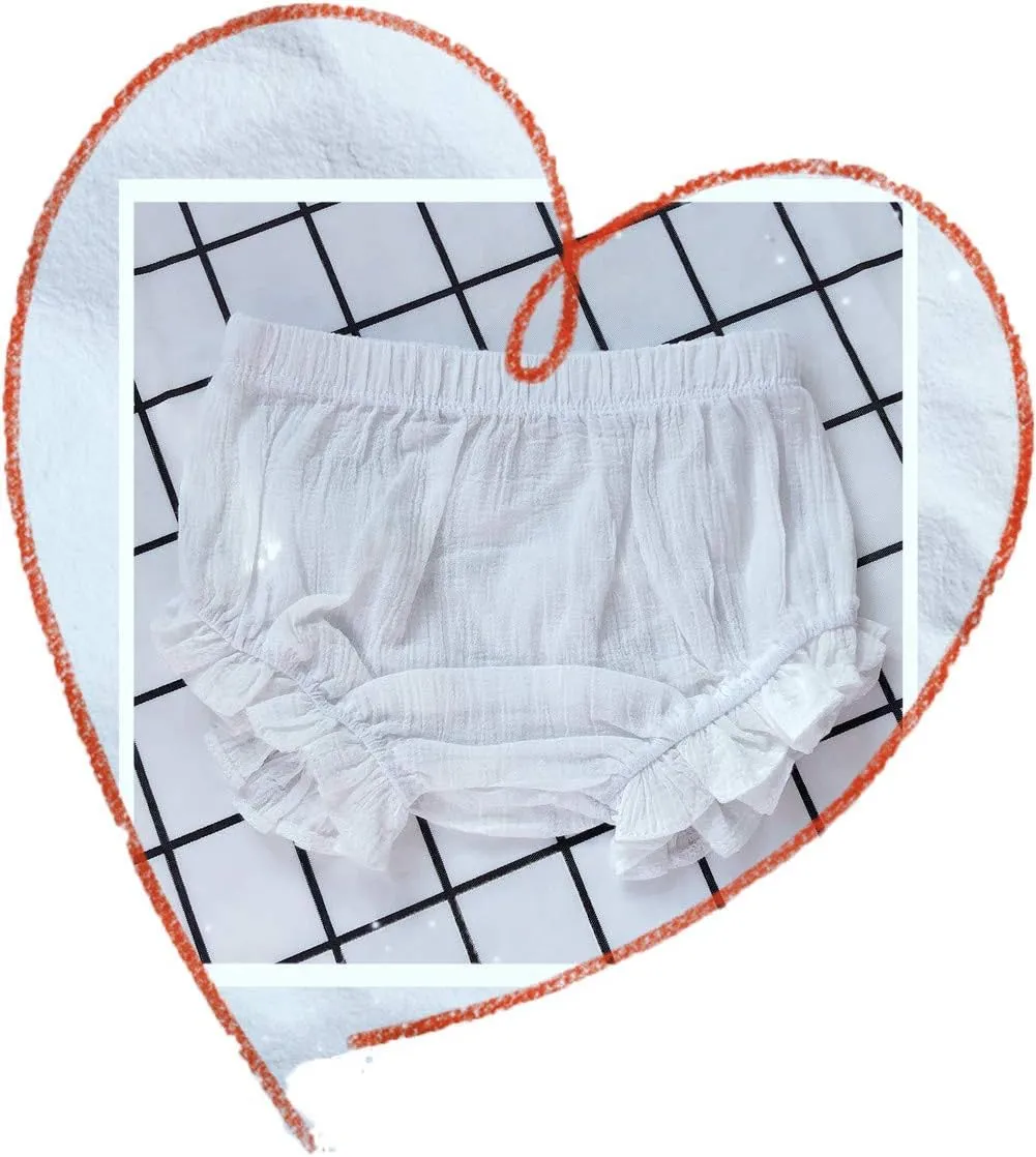 LOOLY Baby Bloomers Unisex Baby Girls Boys Cotton Linen Blend Shorts