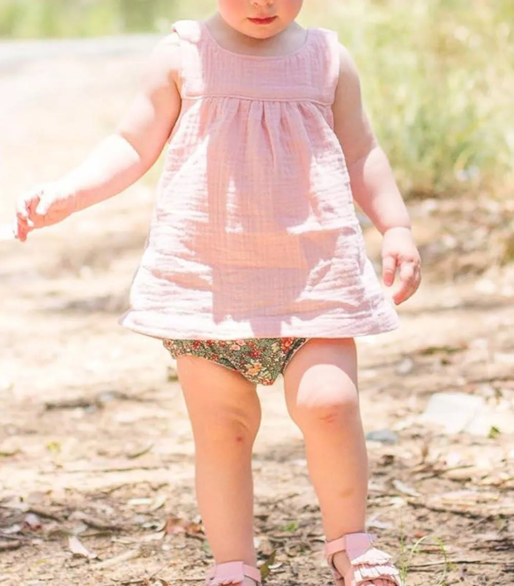 LOOLY Baby Outfits Unisex Girls Boys Cotton Linen Blend Tank Tops and Bloomers