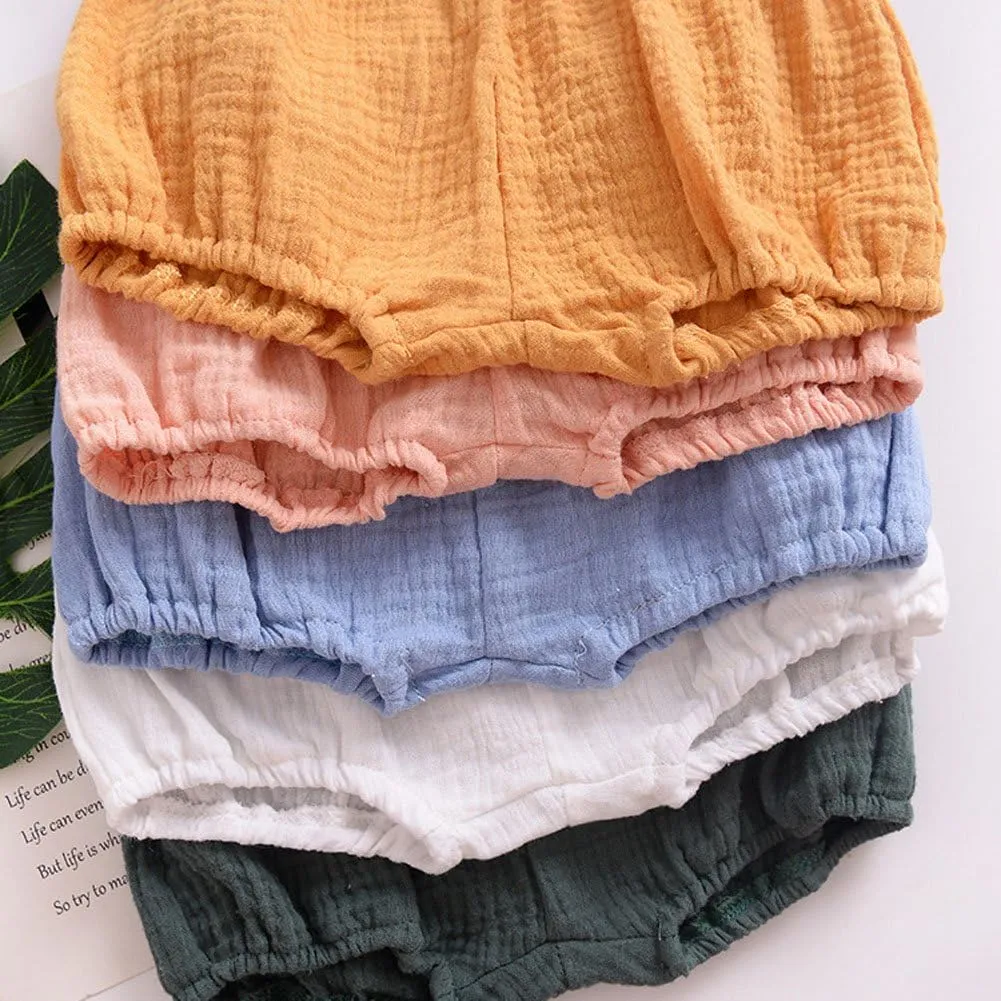 LOOLY Baby Outfits Unisex Girls Boys Cotton Linen Blend Tank Tops and Bloomers
