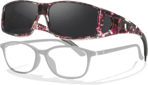 LVIOE Over Glasses Sunglasses Wrap Around Polarized Sunglasses for Men Women Fit Over Prescription Glasses with UV Protection