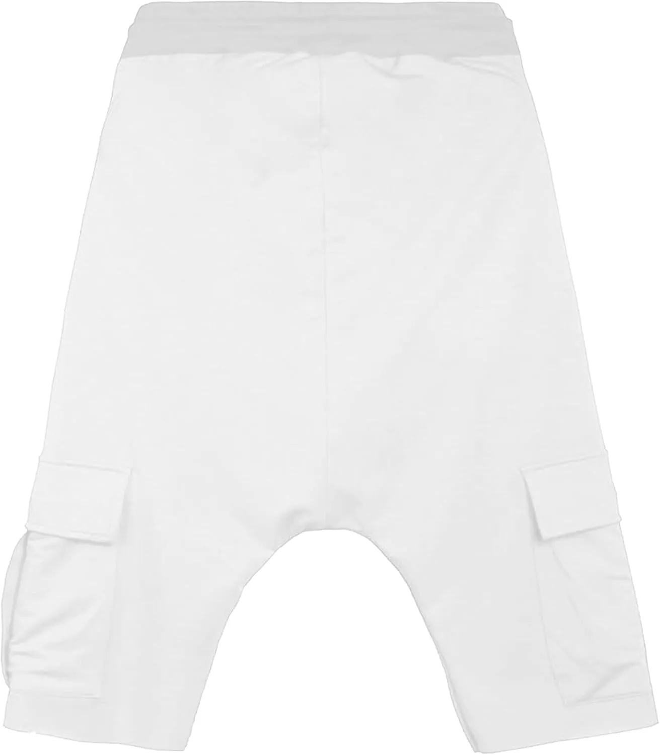 Maiyifu-GJ Men's Baggy Low Crotch 3/4 Joggers Hippie Harem Jogger Capri Pants Multi Pockets Drop Crotch Yoga Sweatpants