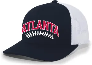Mens Baseball Hat Baseball Team Color Baseball Laces Sports Team City State Embroidered Mesh Back Trucker Hat Baseball Cap