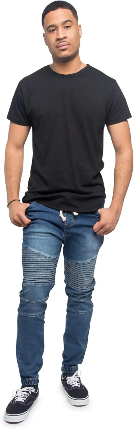 Men's Drop Crotch Joggers Denim Jean Pants