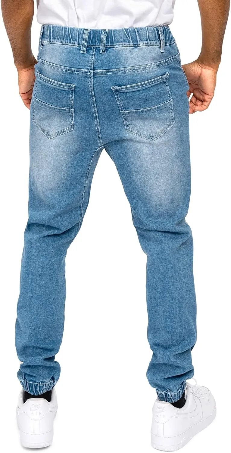 Men's Drop Crotch Joggers Denim Jean Pants
