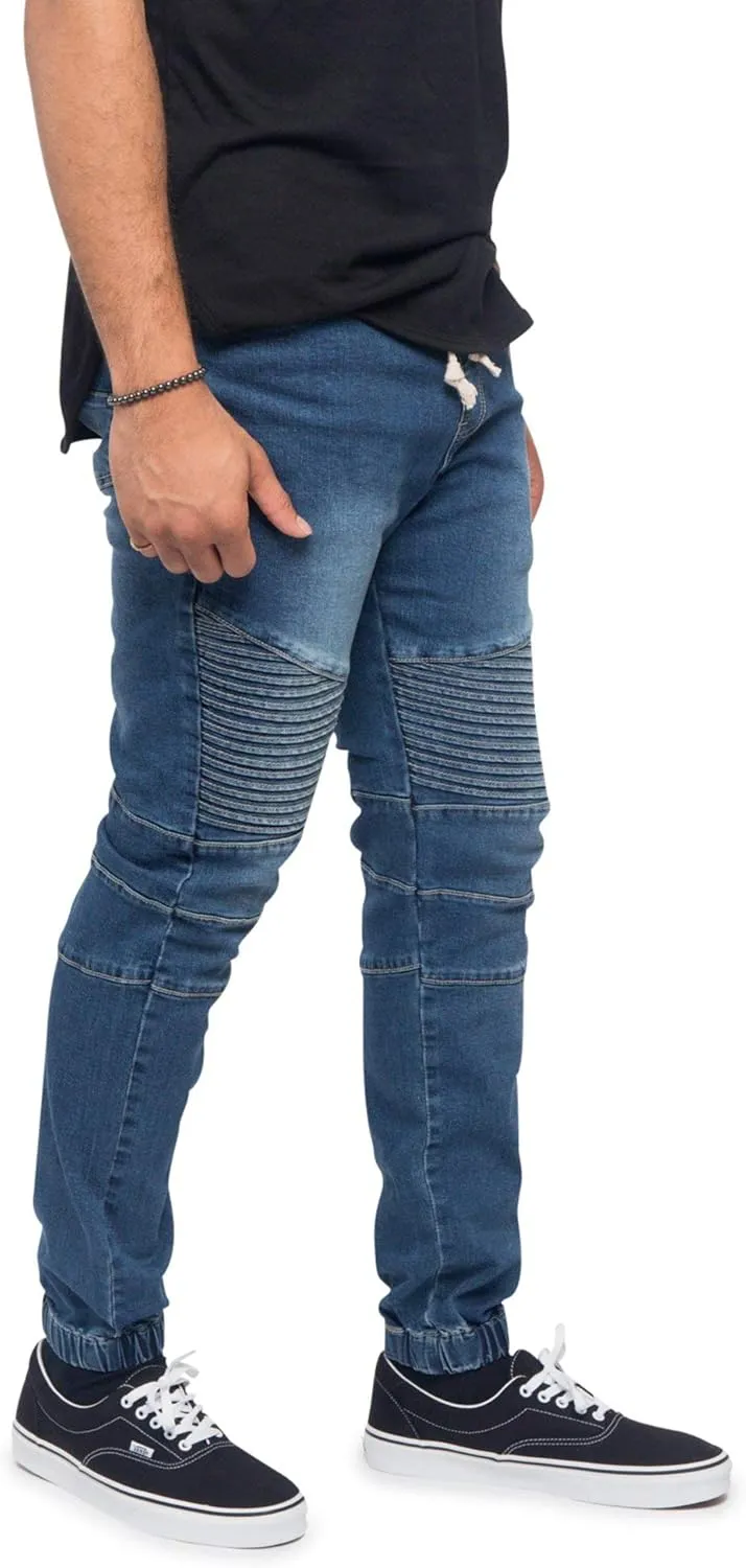 Men's Drop Crotch Joggers Denim Jean Pants