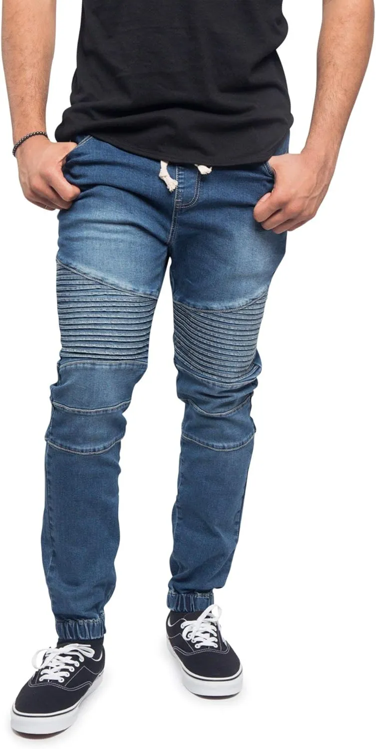 Men's Drop Crotch Joggers Denim Jean Pants