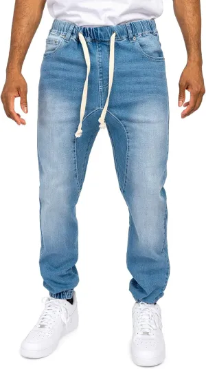 Men's Drop Crotch Joggers Denim Jean Pants
