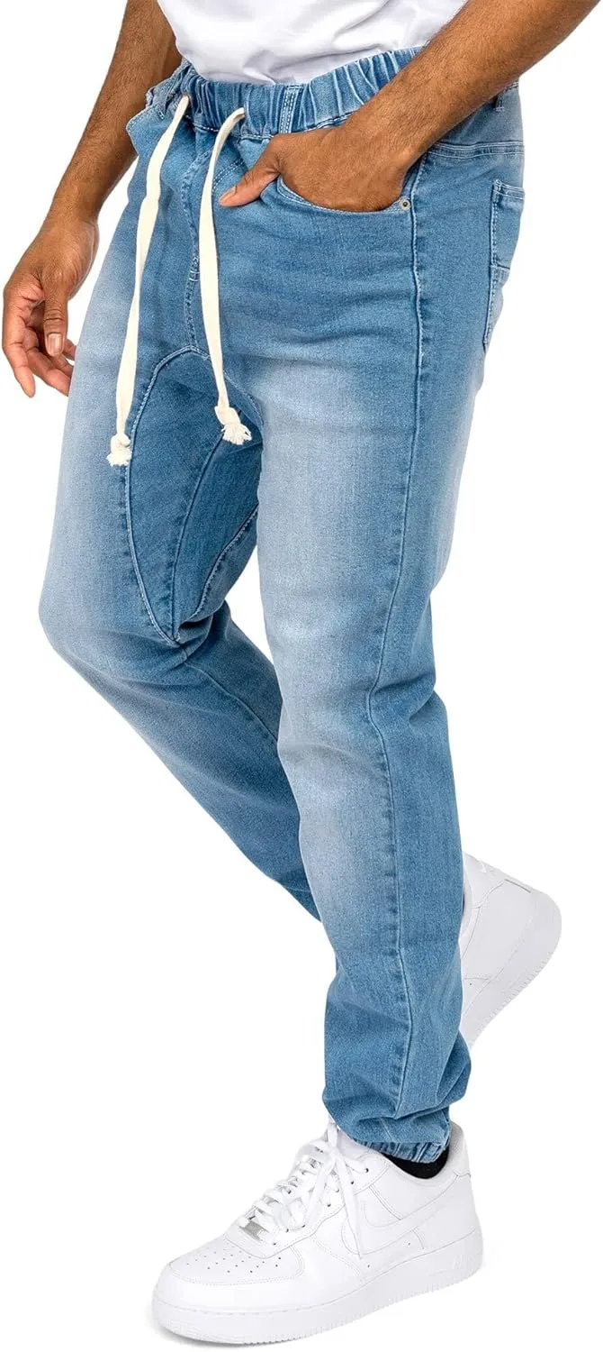 Men's Drop Crotch Joggers Denim Jean Pants