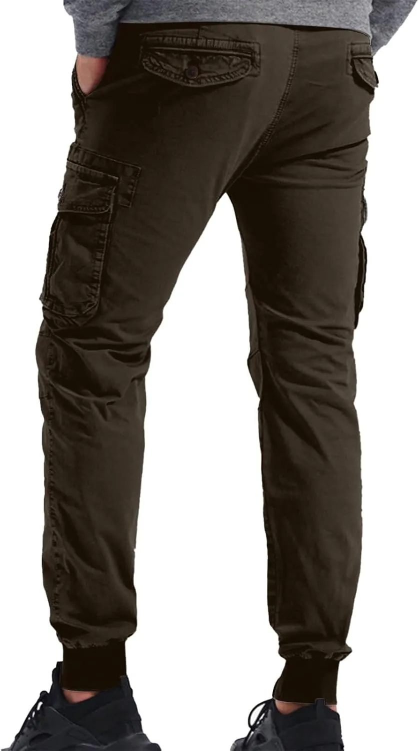Men's Joggers Leggings Color Pants Casual Multi-Pocket Men's Trousers Tooling Solid Men's Pants Athletic Pants