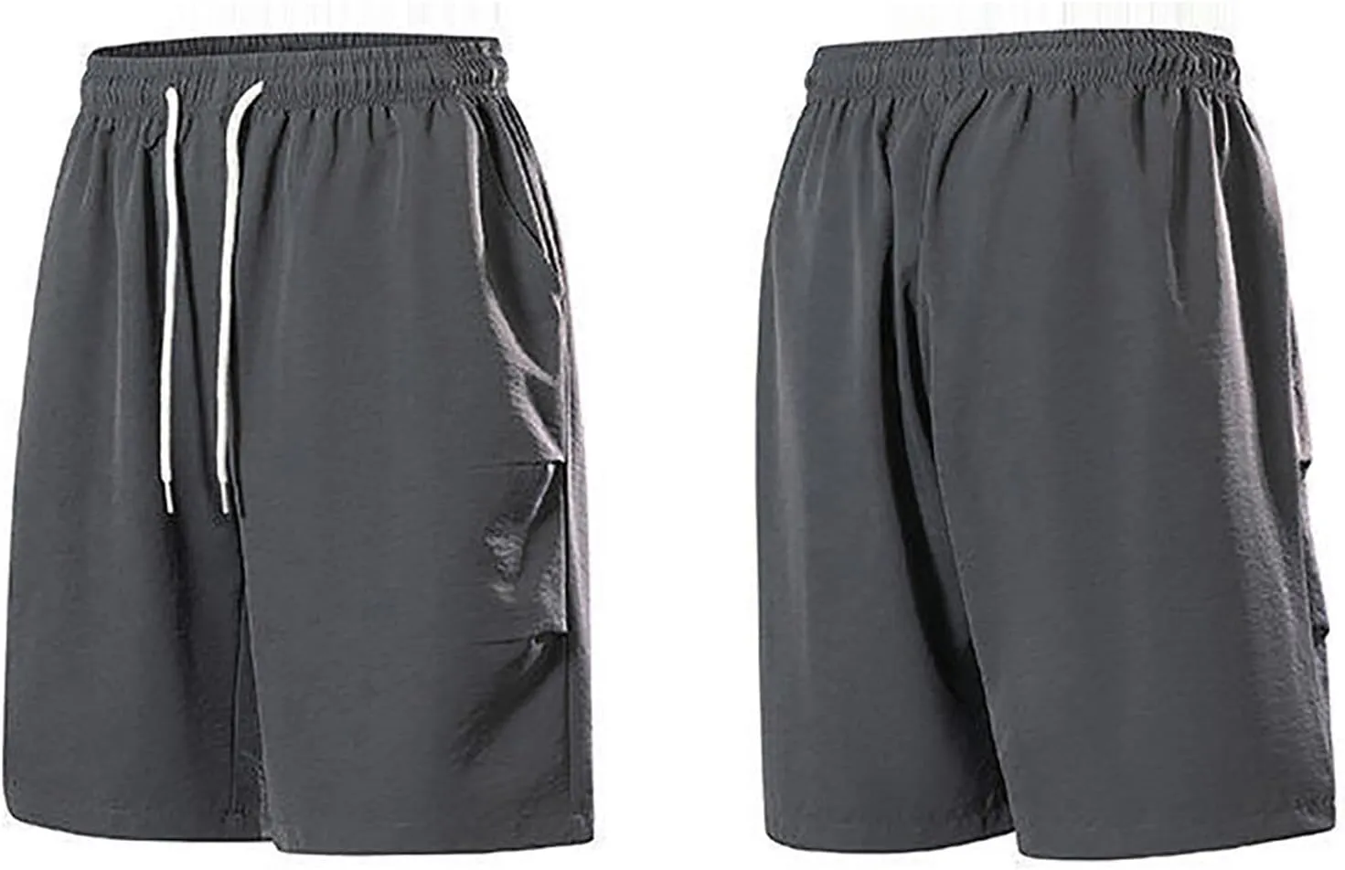 Men's Shorts Athletic Quick Dry with Pockets Casual Workout Gym Running Elastic Breathable Activewear Trunks