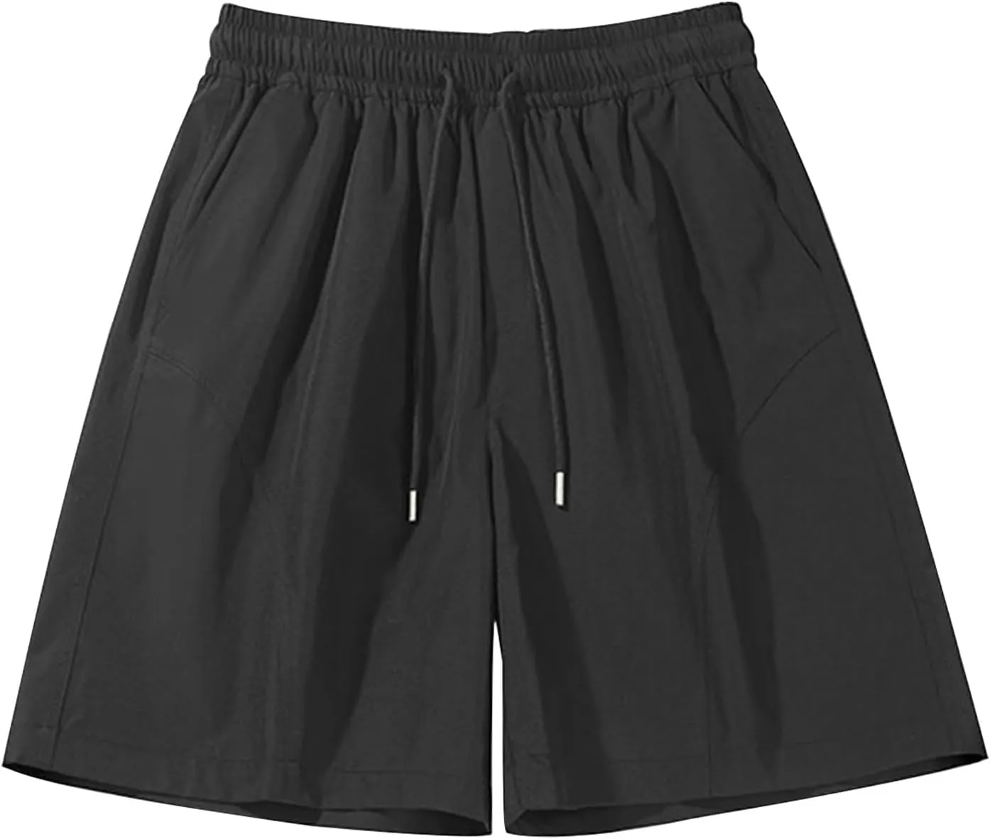 Men's Shorts Quick Dry with Zipper Pockets Workout Athletic Running Gym Elastic Trunks Lightweight Activewear