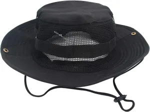 Mens 𝐒un Hat Wide Brim Breathable UPF50  Windproof Fishing Hats Removable Boonie Capsfor Hiking Protection