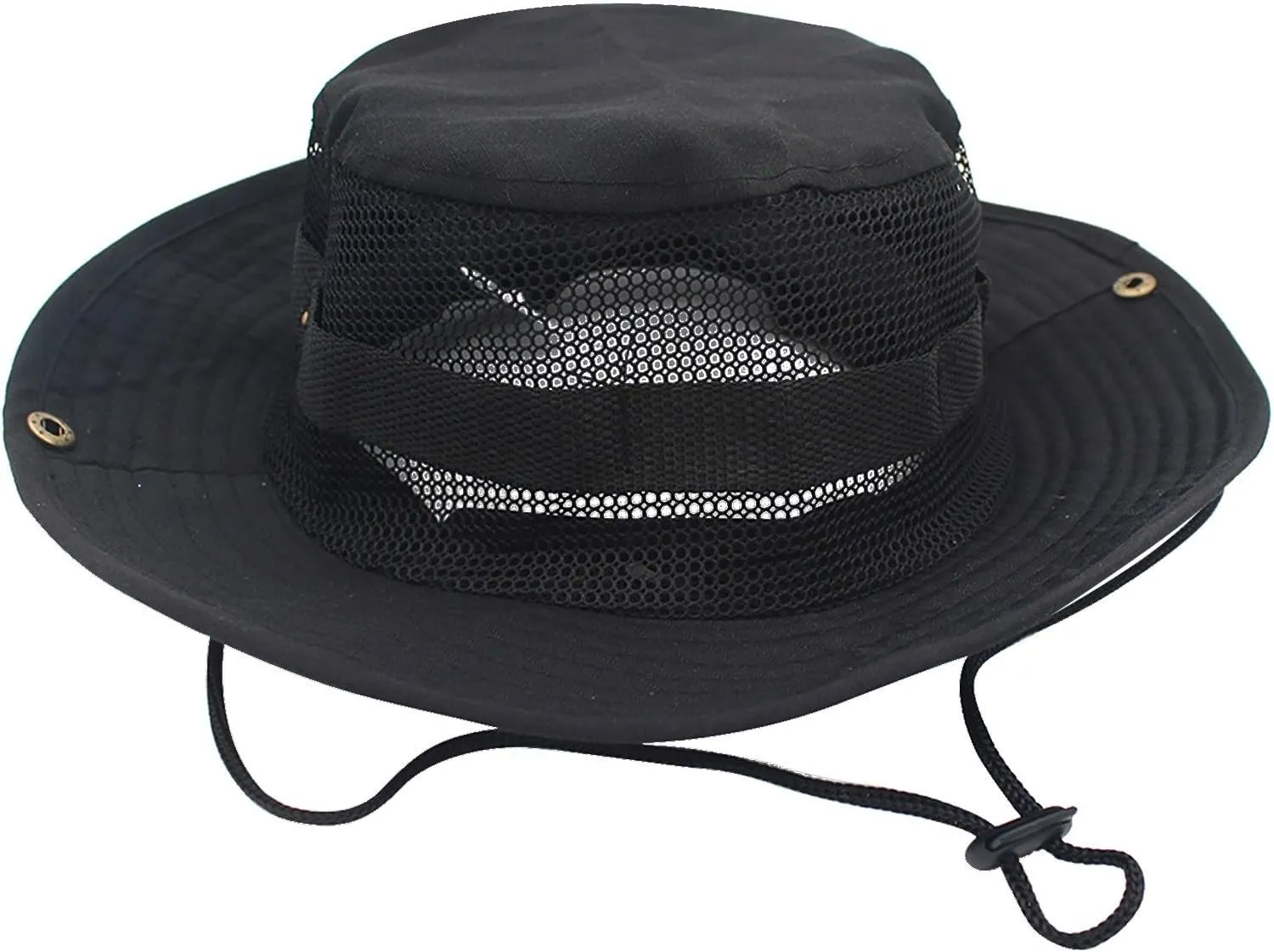 Mens 𝐒un Hat Wide Brim Breathable UPF50  Windproof Fishing Hats Removable Boonie Capsfor Hiking Protection
