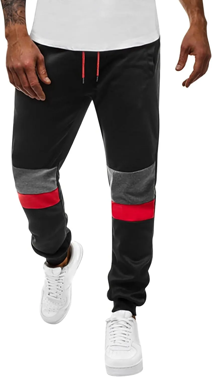 Mens Workout Cargo Sweatpants Men's Heavyweight Sweatpants Fleece Lined with Pockets Open Bottom Cargo Pants Elastic