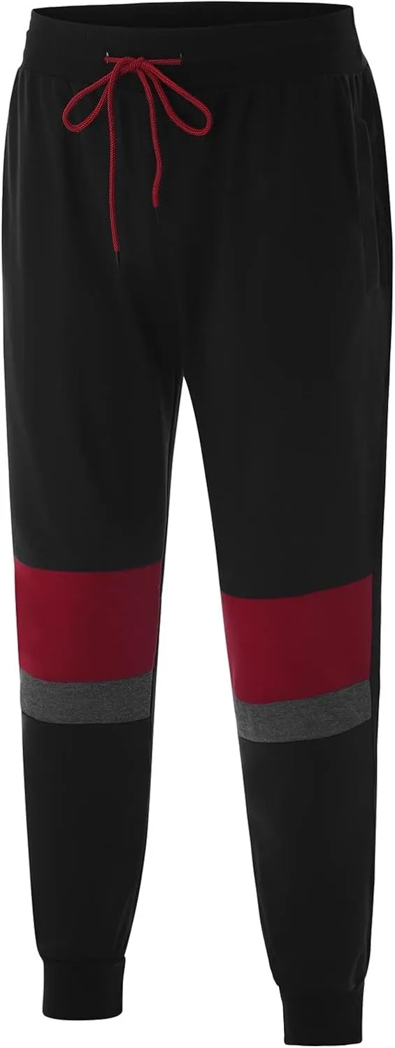 Mens Workout Cargo Sweatpants Men's Heavyweight Sweatpants Fleece Lined with Pockets Open Bottom Cargo Pants Elastic