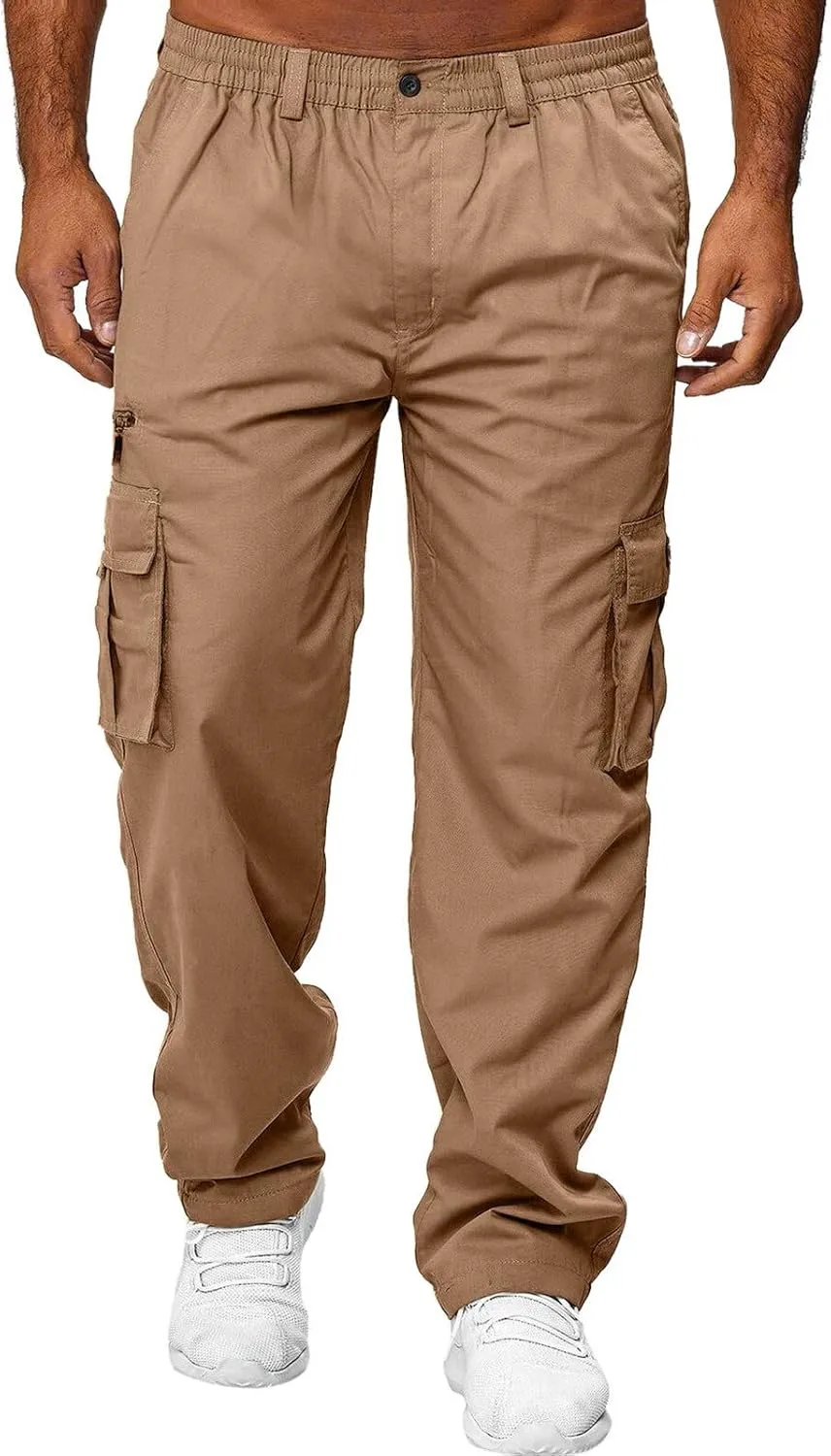 Mens Workout Cargo Sweatpants Sports Work Pants Running Mens Jogger Sweatpants Quick Dry Hiking Trousers Cargo Pants