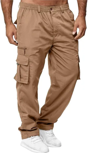 Mens Workout Cargo Sweatpants Sports Work Pants Running Mens Jogger Sweatpants Quick Dry Hiking Trousers Cargo Pants