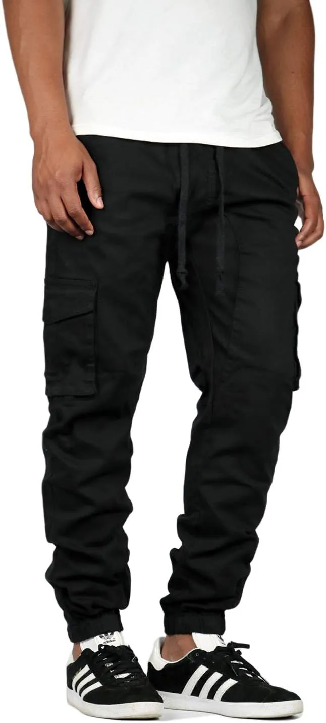 Mersenne Men's Twill Drop Crotch Jogger Pants