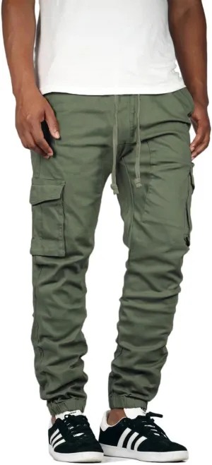 Mersenne Men's Twill Drop Crotch Jogger Pants