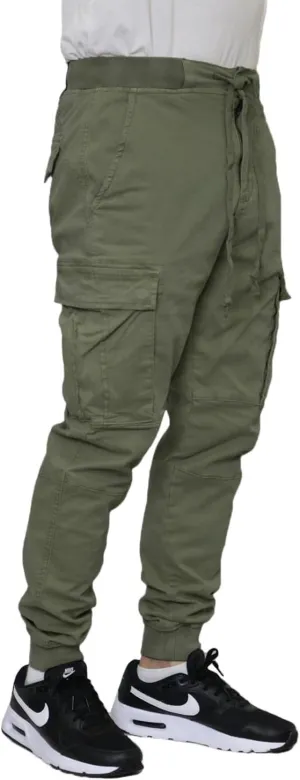 Mersenne Men's Twill Drop Crotch Jogger Pants