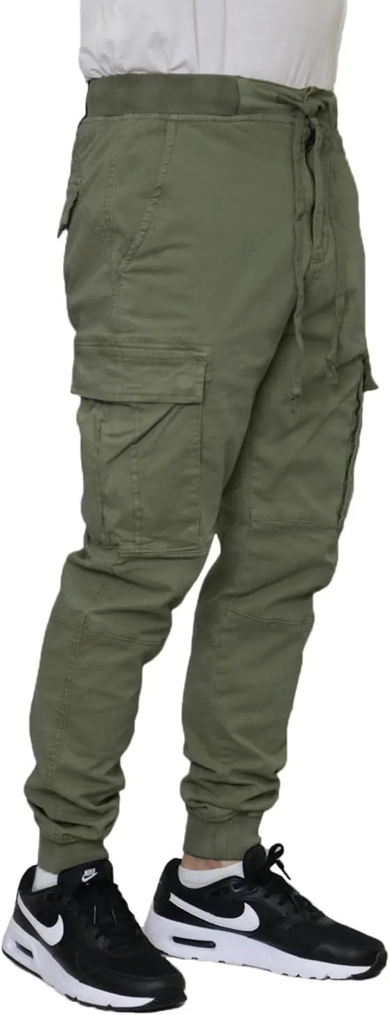 Mersenne Men's Twill Drop Crotch Jogger Pants