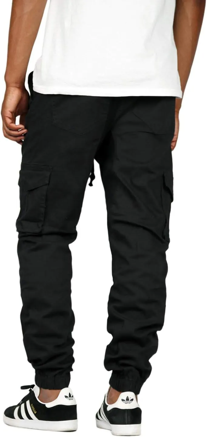 Mersenne Men's Twill Drop Crotch Jogger Pants