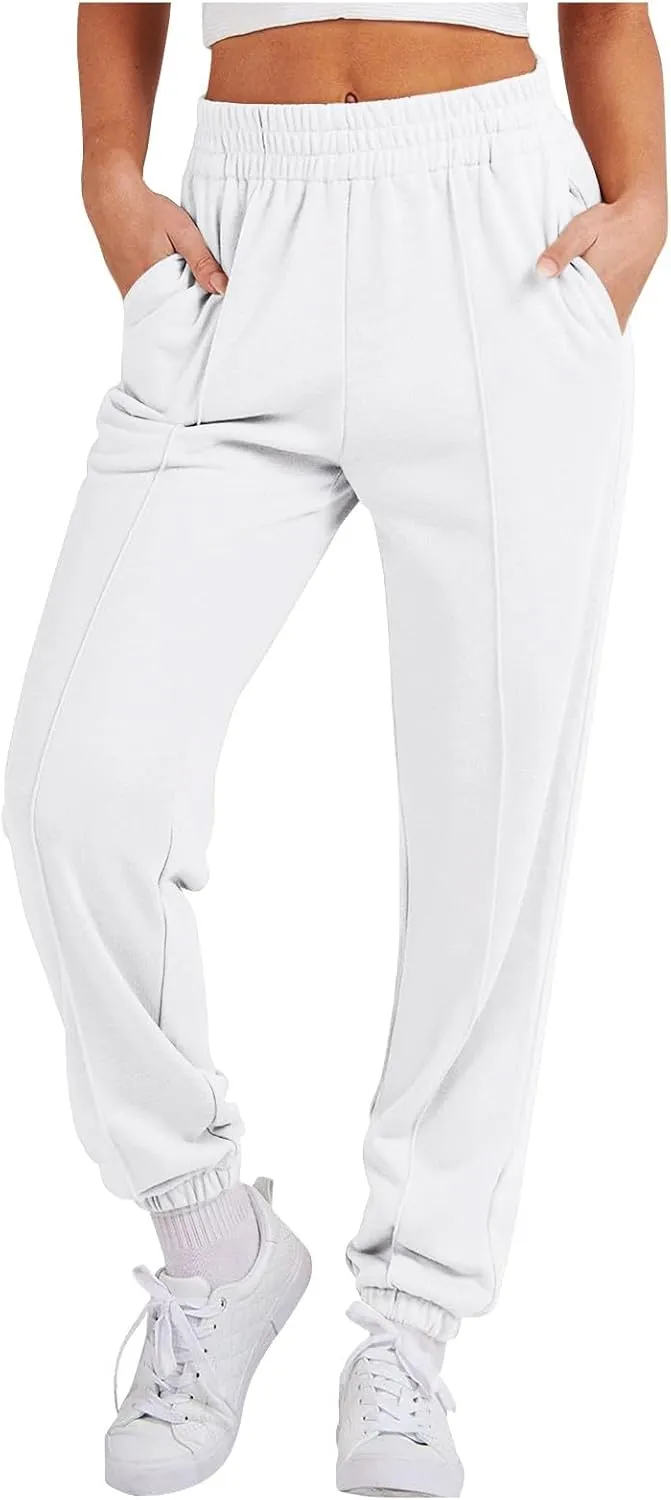 midelxp Womens Joggers Sweatpants with Pockets High Waisted Athletic Jogger Pants Baggy Lightweight Comfy Lounge Trousers