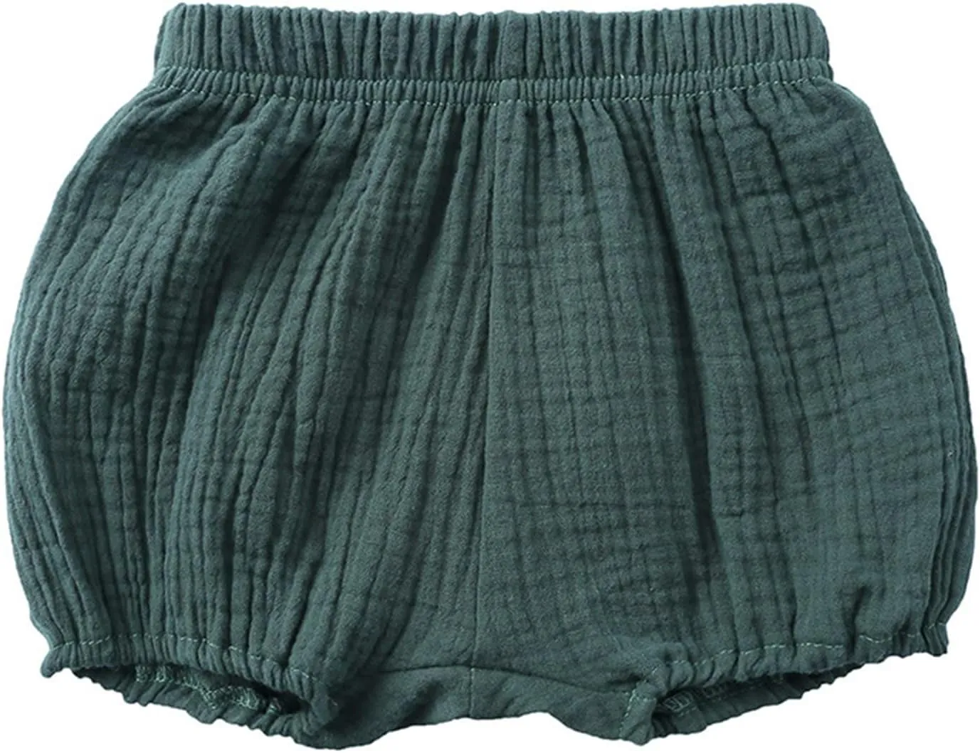 Newborn Baby Cotton Bloomers Shorts Linen Blend Bubble Shorts Girls Boys Elastic Waist Loose Fit Solid Color Summer Wear