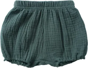 Newborn Baby Cotton Bloomers Shorts Linen Blend Bubble Shorts Girls Boys Elastic Waist Loose Fit Solid Color Summer Wear