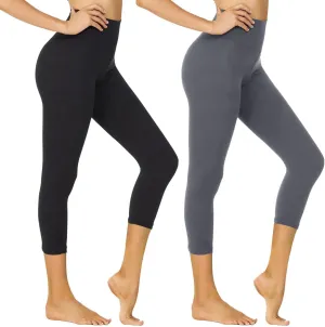 NexiEpoch High Waisted Leggings for Women - Black Tummy Control Compression Soft Yoga Pants for Workout Reg & Plus Size