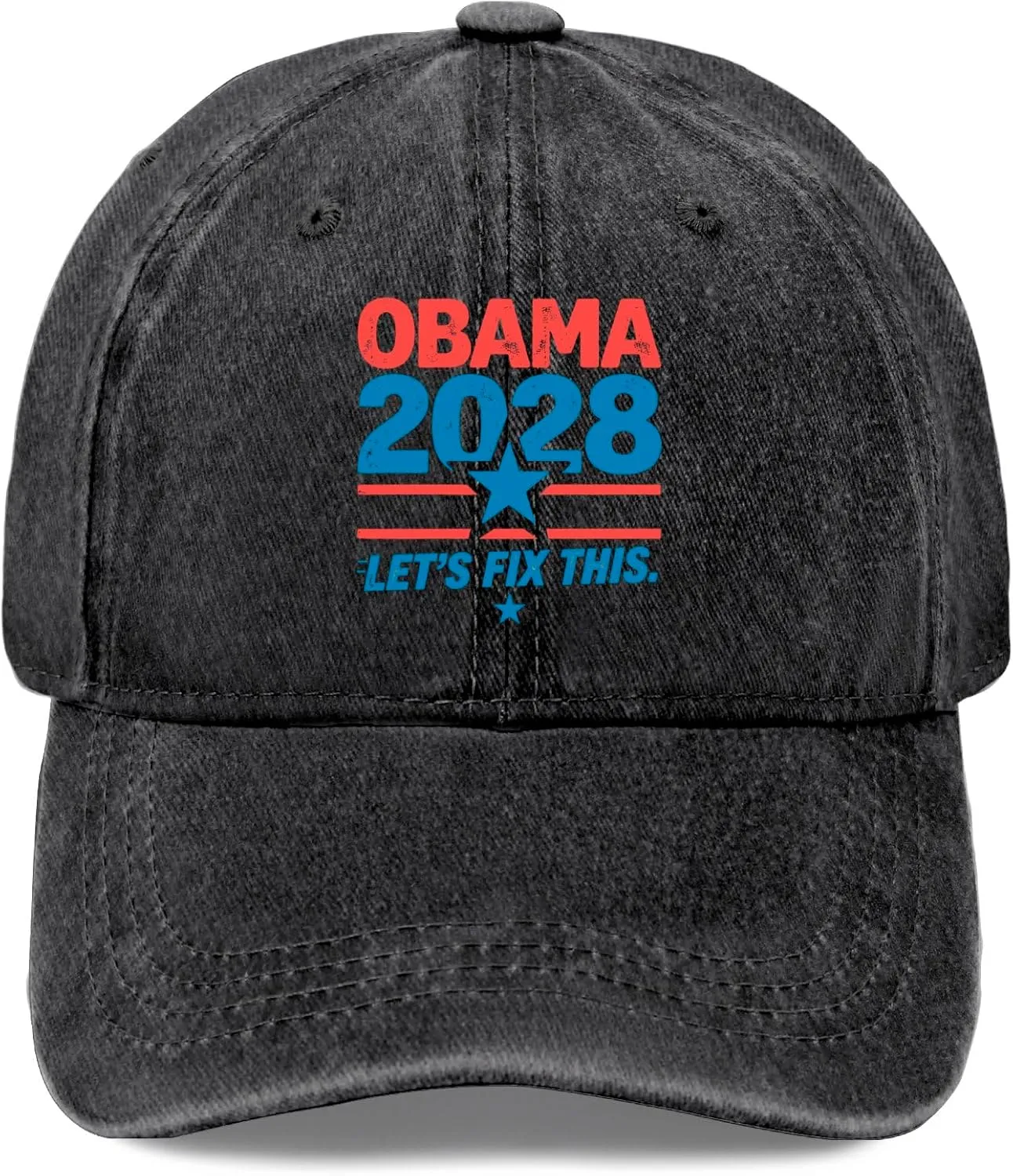 Obama 2028 Baseball Cap Cotton Washed Baseball Caps Adjustable Hat Custom Gifts for Men