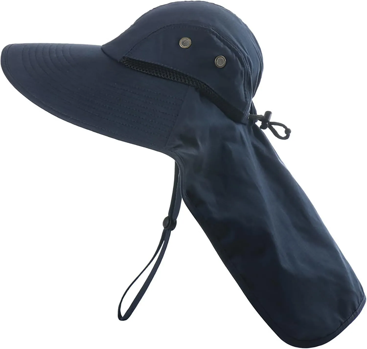 Outdoor Sun Hat for Men Women Wide Brim Sunscreen Fishing Hat with Neck Mesh Breathable Visors Cap