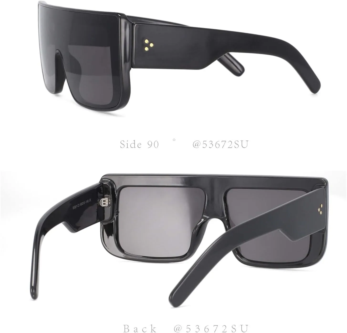 Oversized Sunglasses Fashion Men Women Rivet Uv400 Vintage