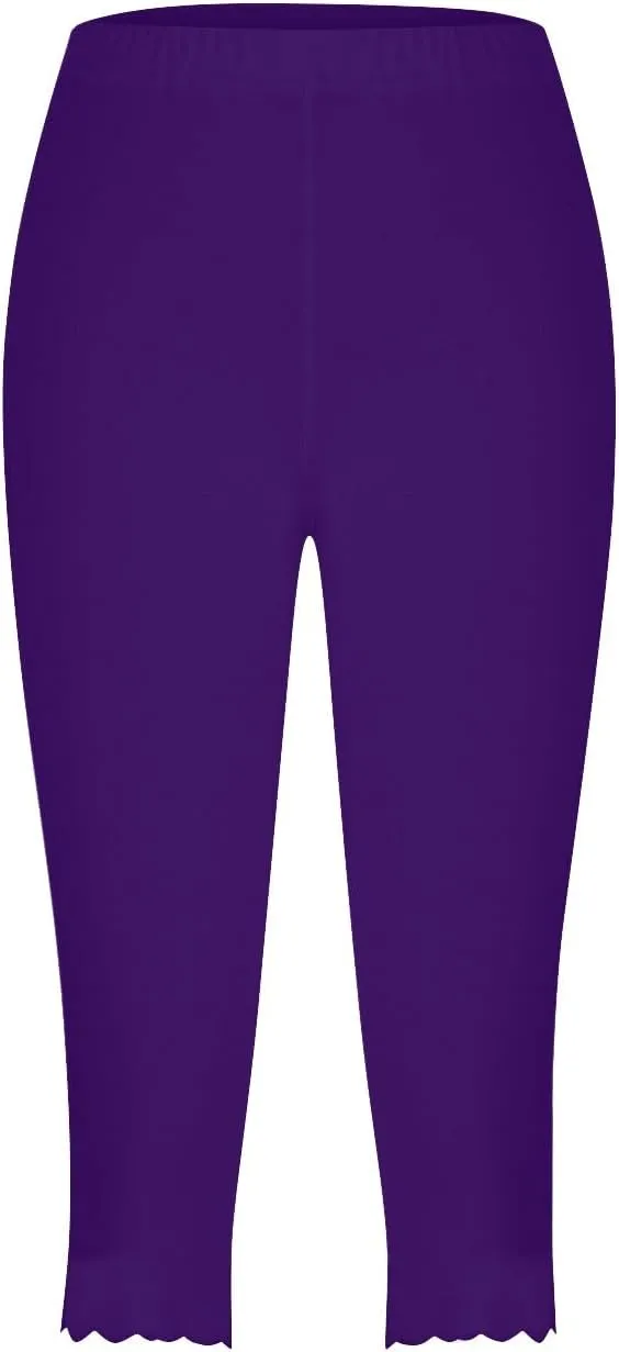 Pants for Women Pants 2024 High Waisted Yoga Capri Pants Lightweight Comfortable Solid Color Soft Casual Pants for