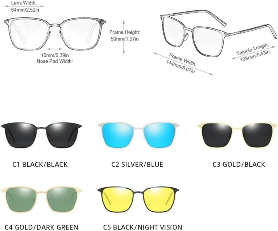 Polarized Sunglasses Men Sun Glasses Male Vintage Shades UV400