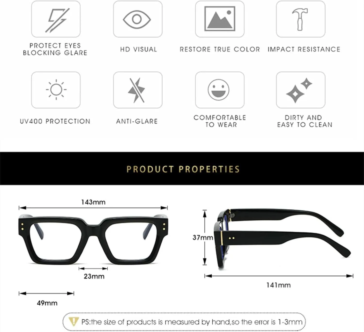 Retro Rivets Glasses Frame