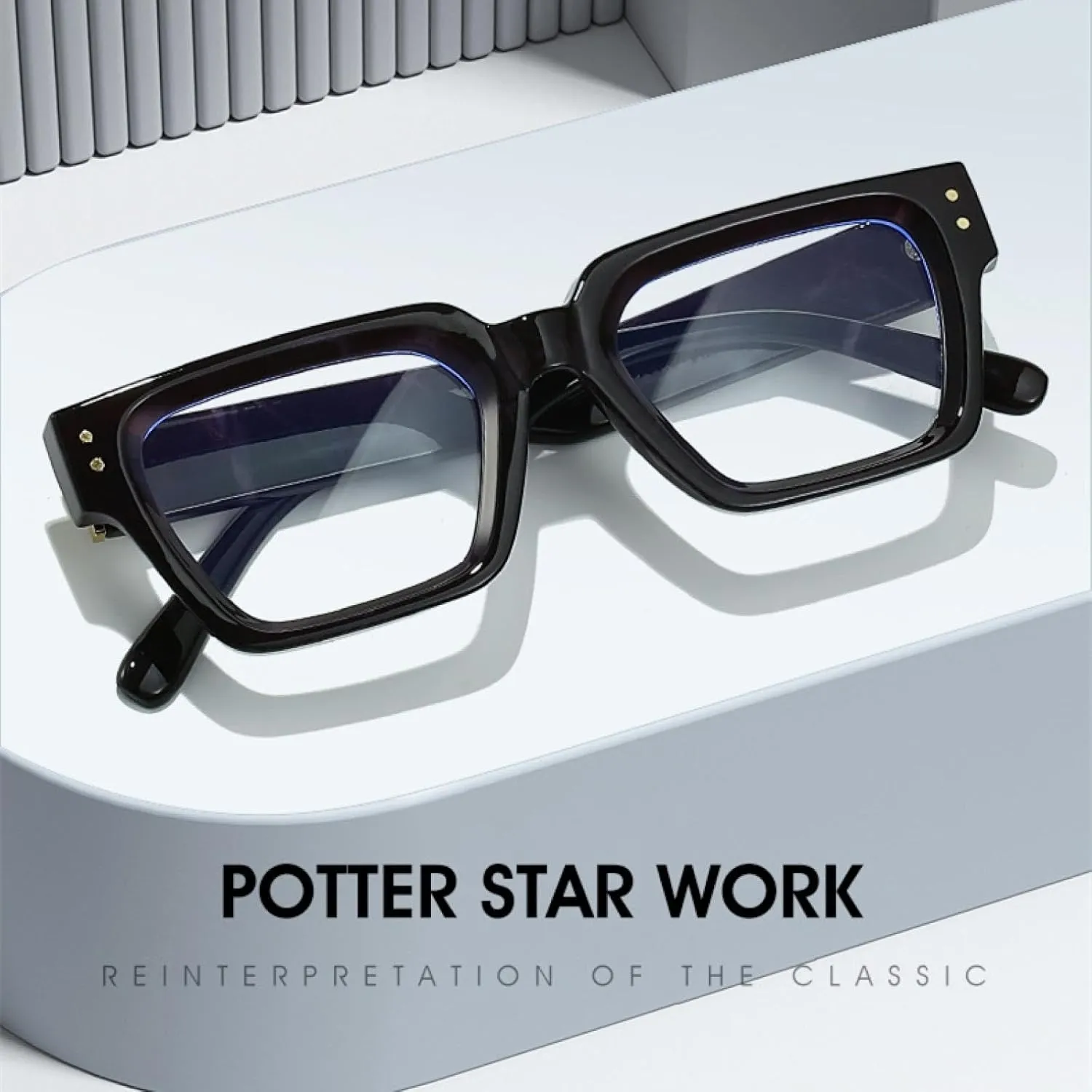 Retro Rivets Glasses Frame
