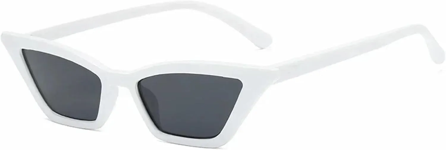Retro Sunglasses Women Cat Eye Black White Vintage Ladies Sun Glasses Red Uv400 Female