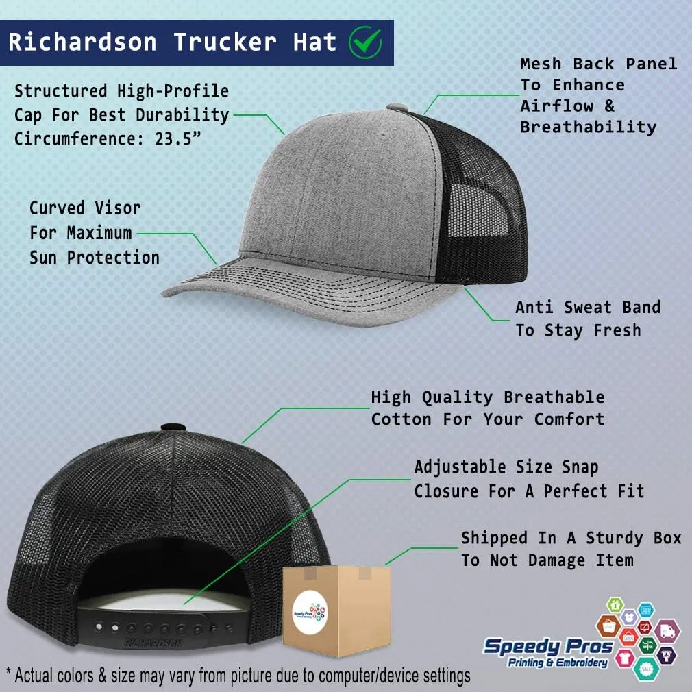 Richardson Mesh Trucker Hat Custom Personalized Text Polyester Baseball Cap