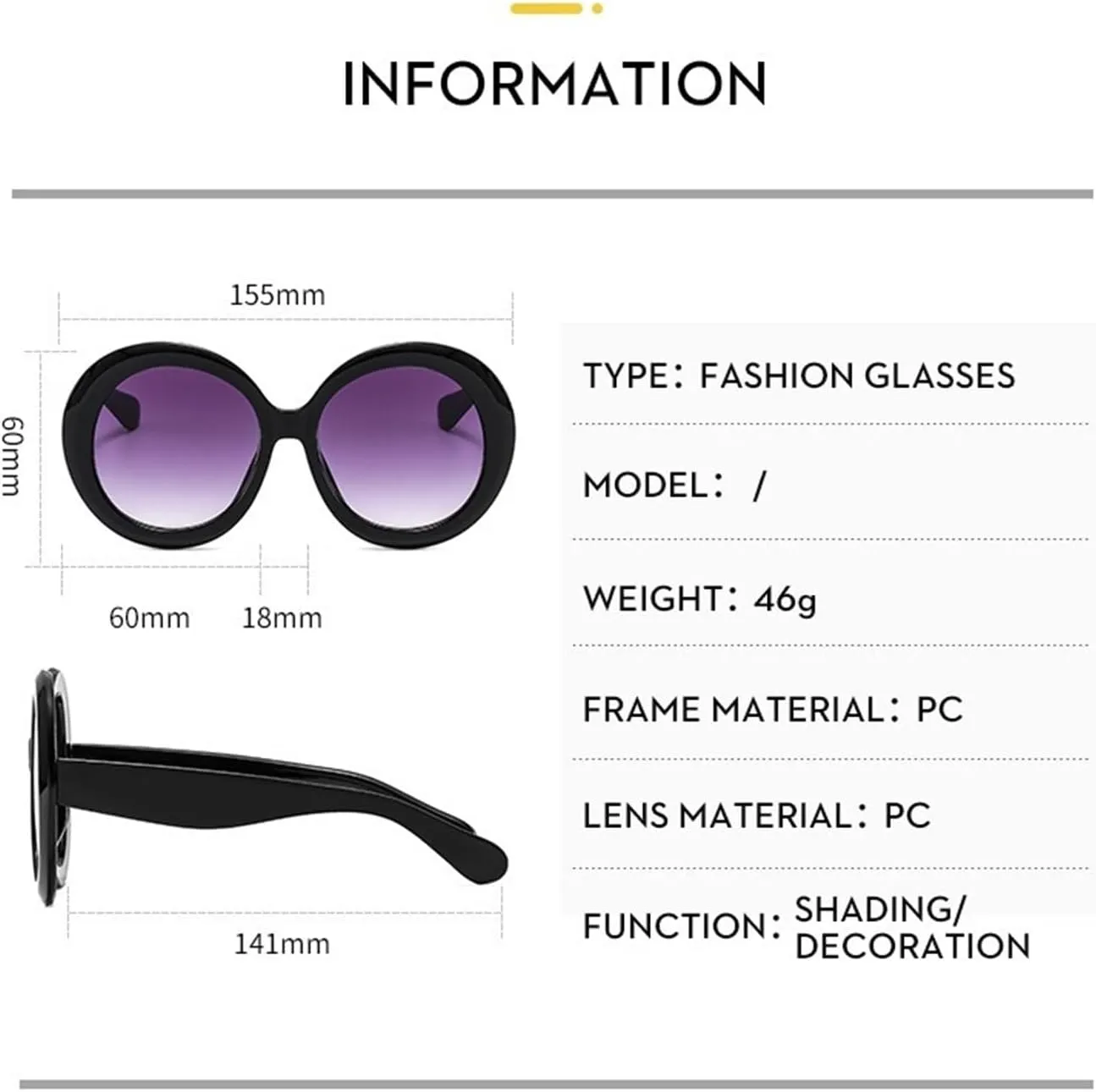 Round Frame Men Trendy Sunglasses Vacation Commuter Women Shopping Sun Glasses