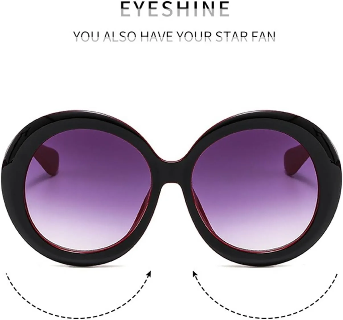 Round Frame Men Trendy Sunglasses Vacation Commuter Women Shopping Sun Glasses