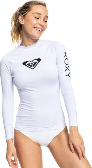 Roxy Women's Rashguard – UPF 50 , Compression Fit, Surf, Hiking, Volley, Workout, Yoga, Quick-Dry Swim Shirt