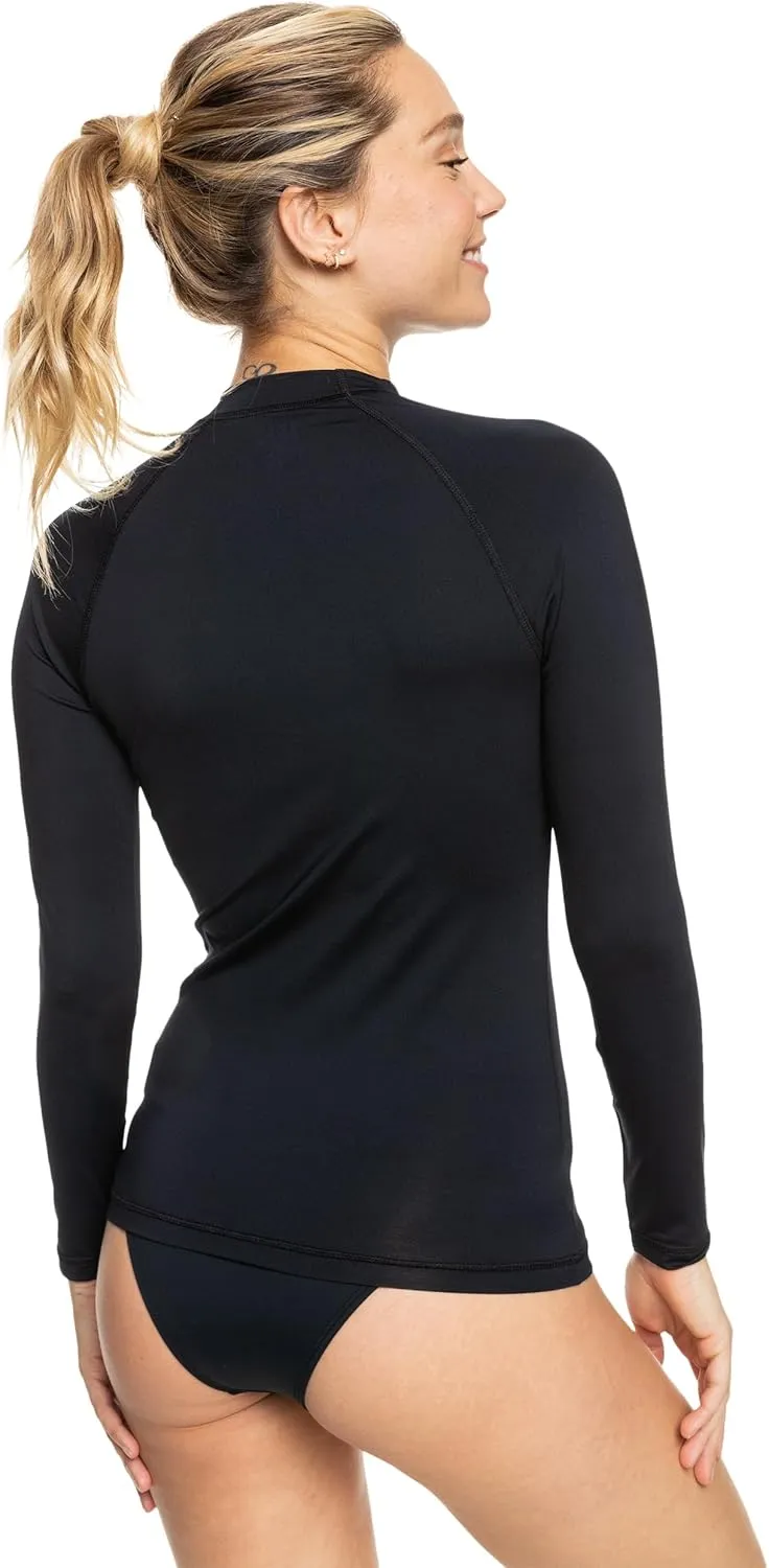 Roxy Women's Rashguard – UPF 50 , Compression Fit, Surf, Hiking, Volley, Workout, Yoga, Quick-Dry Swim Shirt