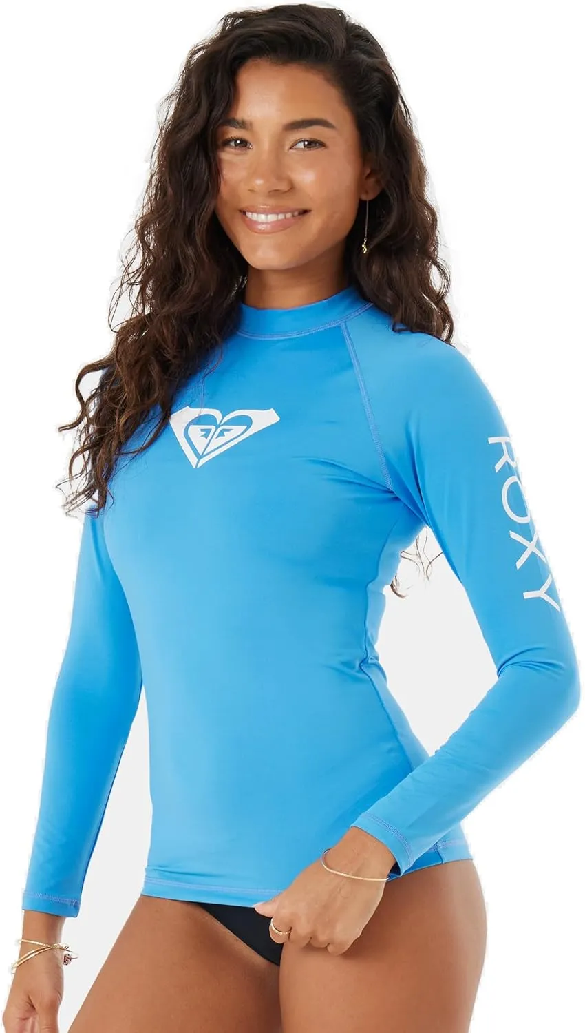 Roxy Women's Rashguard – UPF 50 , Compression Fit, Surf, Hiking, Volley, Workout, Yoga, Quick-Dry Swim Shirt