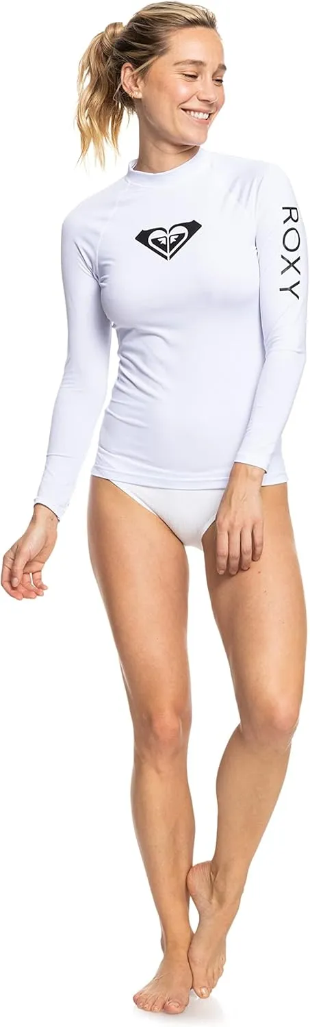 Roxy Women's Rashguard – UPF 50 , Compression Fit, Surf, Hiking, Volley, Workout, Yoga, Quick-Dry Swim Shirt