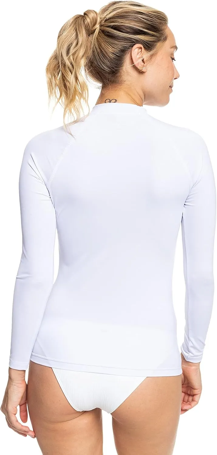 Roxy Women's Rashguard – UPF 50 , Compression Fit, Surf, Hiking, Volley, Workout, Yoga, Quick-Dry Swim Shirt