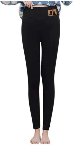 sdbrld Fleece Lined Leggings Women,Womens Fleece Lined Leggings High Waist Thick Warm Pants Tummy Control Soft Thermal Tights